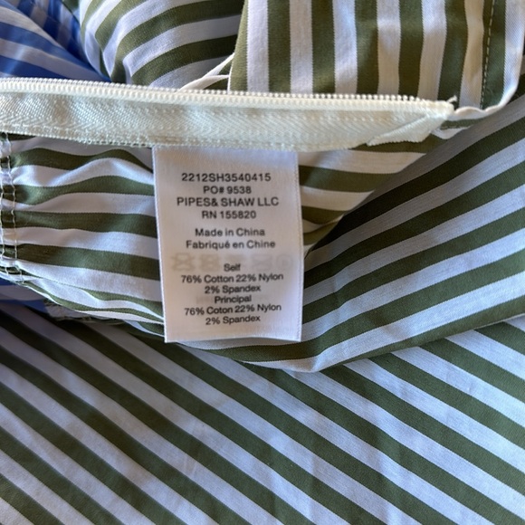 VERONICA BEARD | Striped Assymetrical Button Down Top - Picture 6 of 12